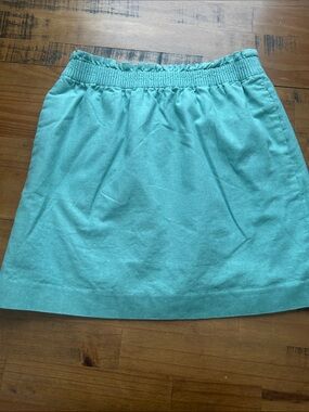 J. Crew Aqua Elastic-Waist Mini Skirt